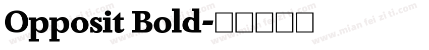 Opposit Bold字体转换